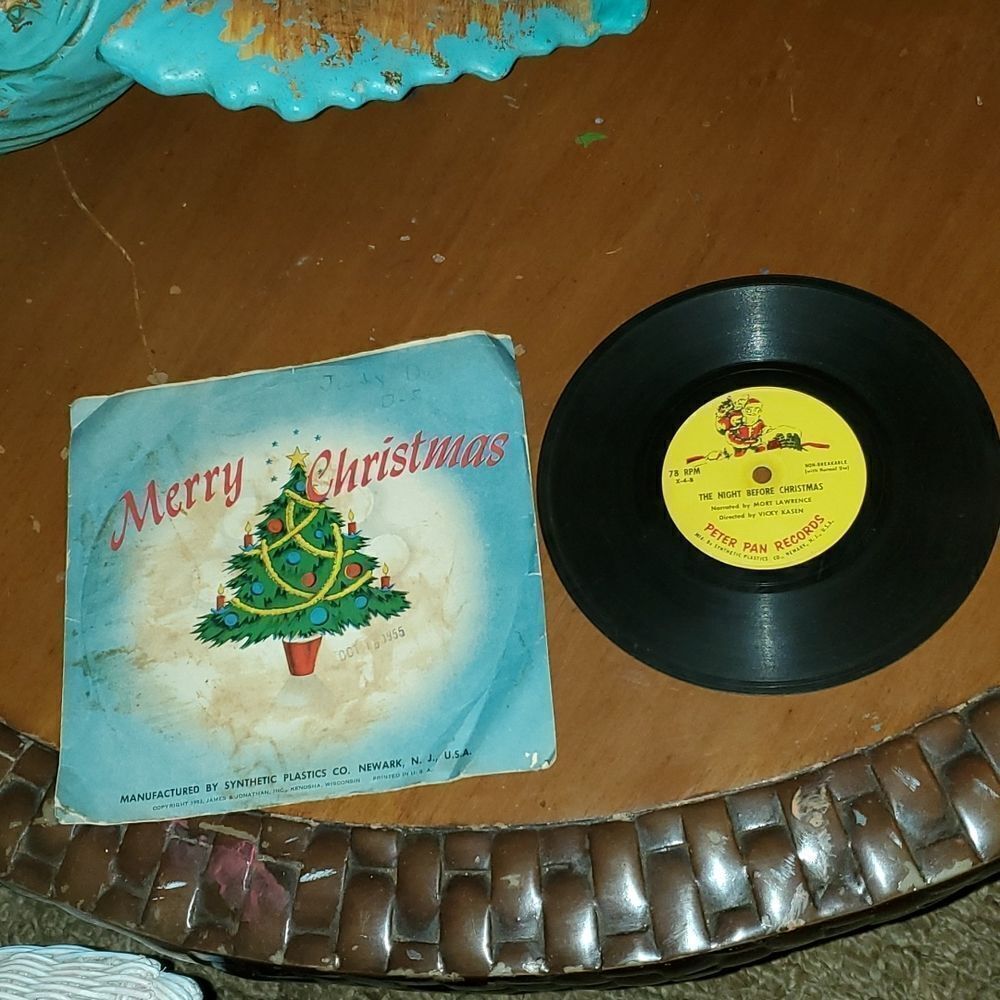 Vintage Peter Pan Records Twas The Night Before Christmas Vinyl